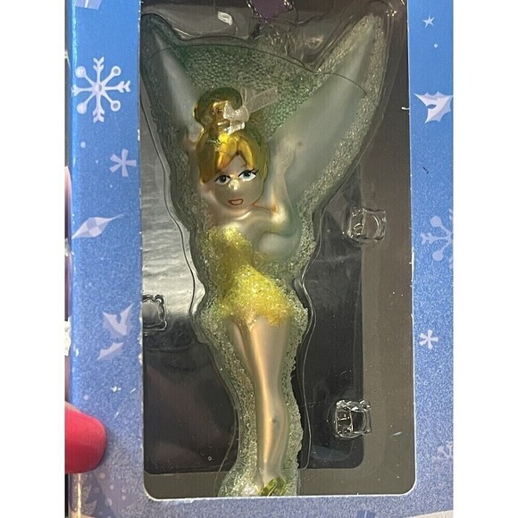 Disney Tinker Bell Blown Glass Ornament Holiday Christmas 5" Peter Pan - Picture 3 of 7